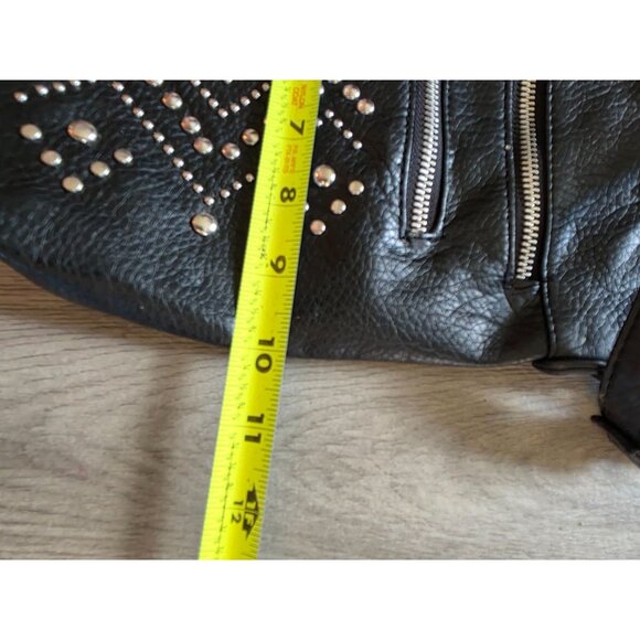 Carlos By Carlos Santana Black Studded Crossbody Bag With Adjustable Strap - Picture 9 of 9